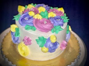 Custom 6” Double Layer Vegan Cake at Lularoo Cups and Pups in Stoughton