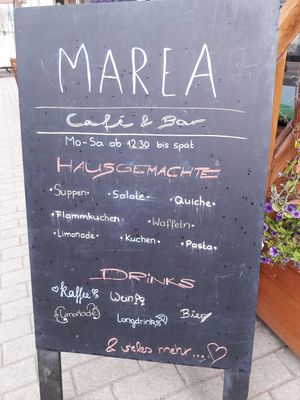 Board at Marea in Rostock