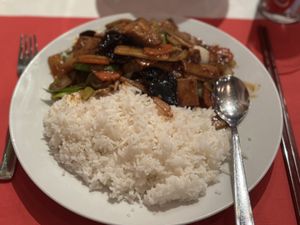 Tofu Szechuan mit Reis (vegan)  at Zhong Hua in Zurich