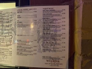 Vegan Menu at Salsas Taco Bar in Santa Cruz