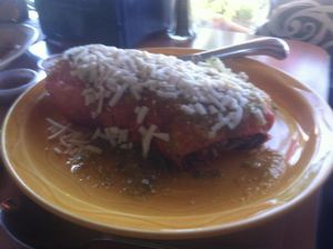 Vegan burrito  at Salsas Taco Bar in Santa Cruz