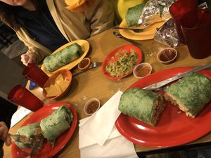 All the goods  at Salsas Taco Bar in Santa Cruz