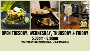 Check fb for weekly menu at Roatan Oasis in Roatan