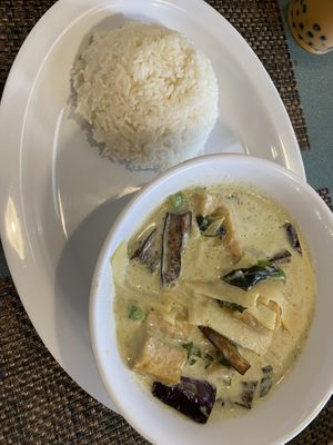 Green Curry with Tofu  at Mint Thai Cuisine in Punta Gorda