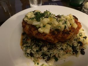 Cauliflower steakk  at Buccanos in Cozumel