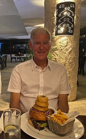 Portabella mushroom 🍄 burger - amazing flavor. Best “burger” we’ve had.   at Buccanos in Cozumel