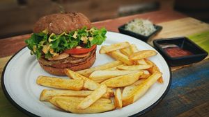 Venus Burguer #Veganuary at Planeta Veggie in La Paz