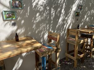 Cute courtyard  at Planeta Veggie in La Paz