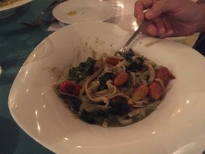 Pasta de Hojas Verdes  at Naïa - Beach Bar & Grill in Placencia