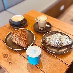 Coffee & Croissant  at The Yoga Manifesto Cafe in Beaumaris