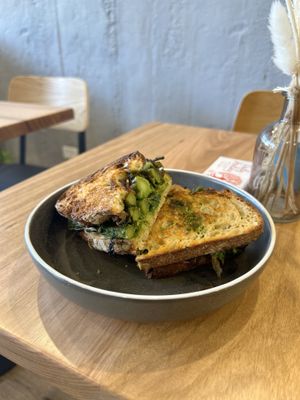 Toasted Broccolini- so yummy  at The Yoga Manifesto Cafe in Beaumaris