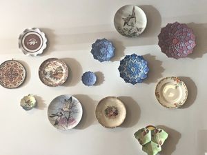 Our plate wall. at Saint Florian in Castlemaine