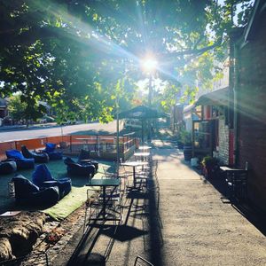Outdoor dining. at Saint Florian in Castlemaine