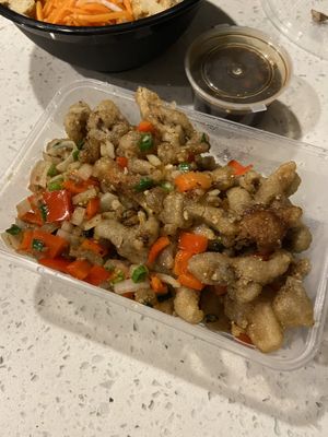 Salt and pepper oyster mushrooms  at NNQ Express in Henley Beach