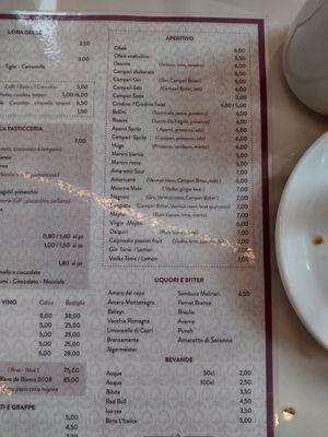 Menù at Linda Chirico Ofelè in Porto Ceresio