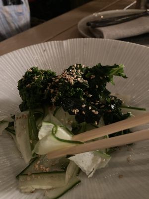 Cucumber kale salad  at CanoeHouse in Waimea