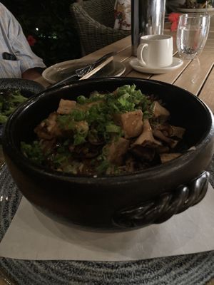 Smoking tofu pot  at CanoeHouse in Waimea