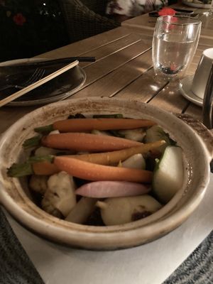 Roasted vegetable nabe  at CanoeHouse in Waimea