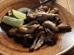 Crispy maitake mushrooms  at CanoeHouse in Waimea