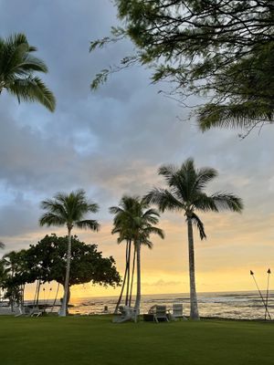 Sunset view  at CanoeHouse in Waimea