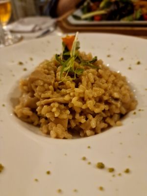 Mushroom risotto at Semsa Beach in Calpe