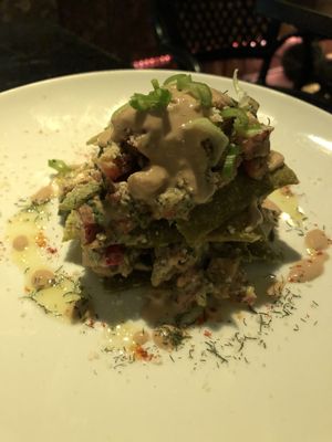 Lasanha tricolor at Crucina Restaurante in Madrid