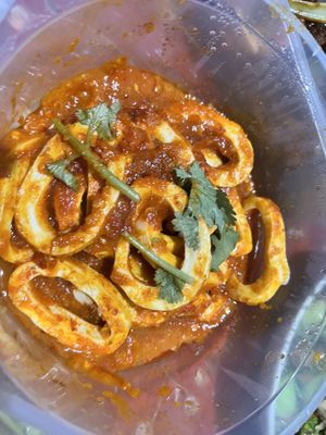 Sambal sotong… so spicy!  at Superior Green Vegetarian 御素缘 in Northeast Singapore