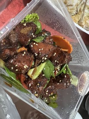 Black pepper chicken 6/10  at Superior Green Vegetarian 御素缘 in Northeast Singapore