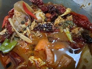 Mala fragrant pot- very good ingredients and spicy!  at Superior Green Vegetarian 御素缘 in Northeast Singapore