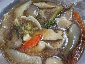 Yi ping guo- one of their speciality   at Superior Green Vegetarian 御素缘 in Northeast Singapore