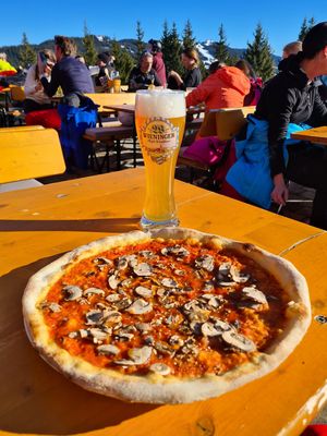 Funghi without cheese at Luis Alm in Saalbach