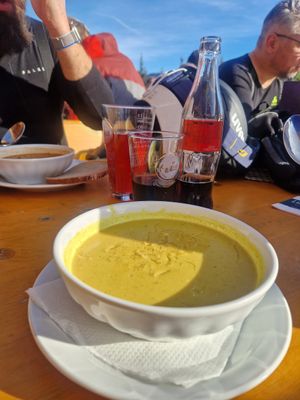 Curry Coconut Soup at Luis Alm in Saalbach