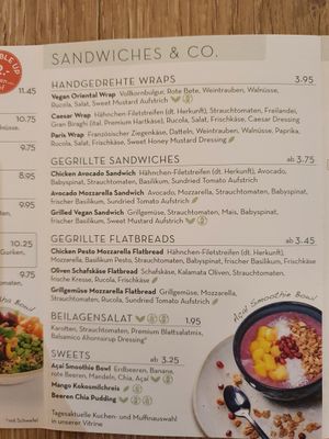 Karte T4 #Veganuary at Dean & David - Lister Meile in Hannover