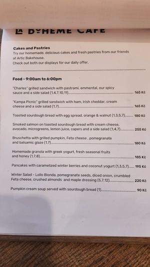  at La Boheme Cafe in Prague