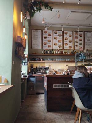 Interior at Můj Bagel in Prague
