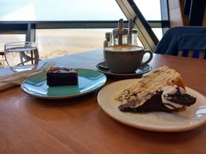 Chocolate orange & coffee cake (didn't taste of coffee) at North Sea Observatory in Chapel St Leonards