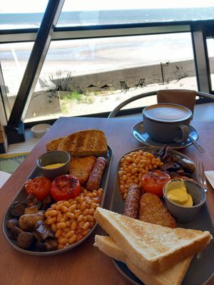 Small breakfast with a view at North Sea Observatory in Chapel St Leonards
