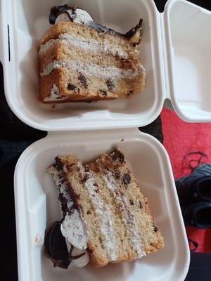 Cookies and cream cake - we got take away as we were too full from breakfast. at North Sea Observatory in Chapel St Leonards