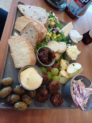 The large vegan platter. Couldn't quite finish it! at North Sea Observatory in Chapel St Leonards