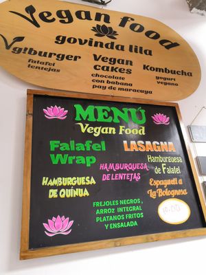 Menu 10 soles at Govinda Lila in Cusco