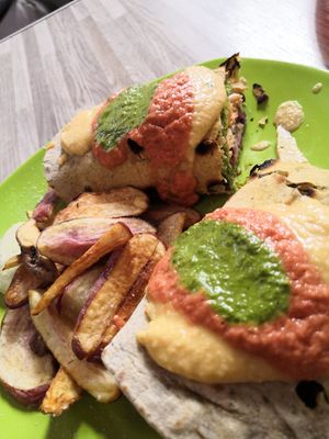 Falafel at Govinda Lila in Cusco
