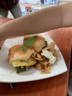 The falafel wrap  at Govinda Lila in Cusco