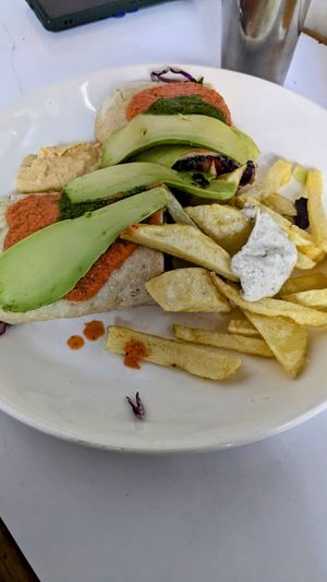 Falafel Pita 🥙 at Govinda Lila in Cusco