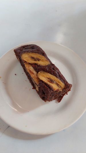 Chocolate con plátano at Govinda Lila in Cusco