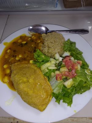 Set lunch main. Spinach empanada :) at Govinda Lila in Cusco