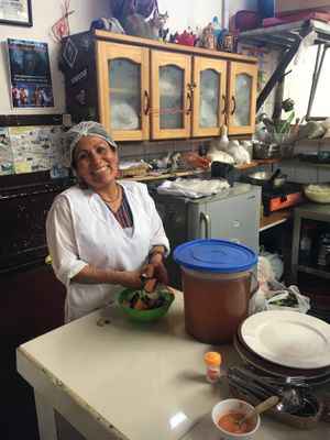 Wonderful chef, manager and bottle washer—Govinda Lila at Govinda Lila in Cusco