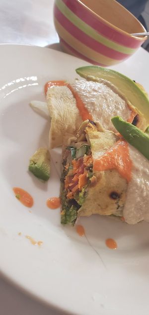 Falafel Wrap at Govinda Lila in Cusco