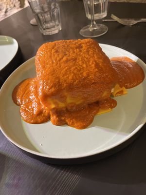 Vegan francesina  at Vegan Wine and Tapas by Markus in Porto