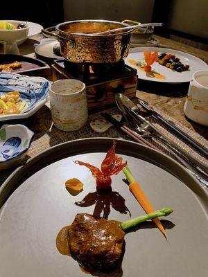 (a dish from the degustation menu)  at Yi'ersu Vegetarian Cuisine in Changsha