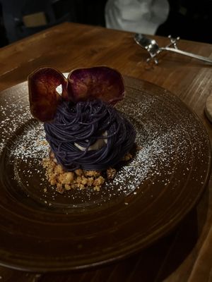 Local Sweet Potato Mont Blanc  at natuRe waikiki in Honolulu